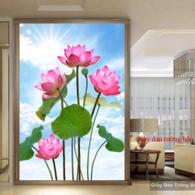 Giấy dán tường hoa sen H131