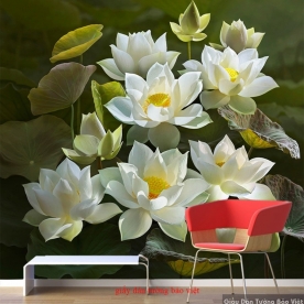 Giấy dán tường hoa sen H169