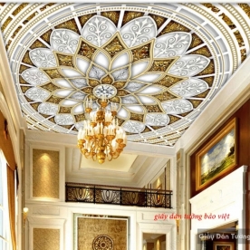 Giấy dán tường hoa văn dán trần nhà D160