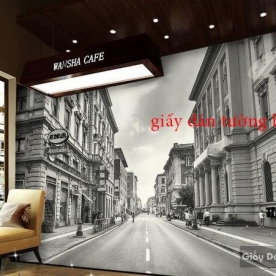 Giấy dán tường 3D Fm86 cho quán cafe