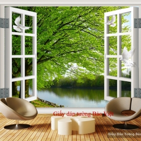 Giấy dán tường 3D cửa sổ Tr151