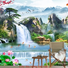 Giấy dán tường 3D đẹp phong thủy FT066