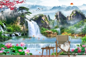 Giấy dán tường 3D đẹp phong thủy FT066