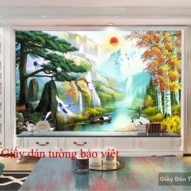 Giấy dán tường 3D phong thủy FT050