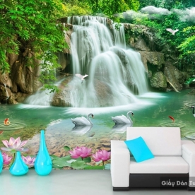 Giấy dán tường 3D sơn thủy hữu tình FT014