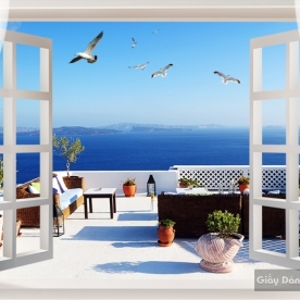 Giấy dán tường cửa sổ 3D S028