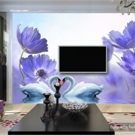 Giấy dán tường hoa 3D H033