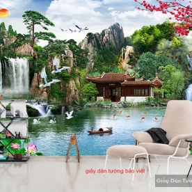 Giấy dán tường phòng khách FT075