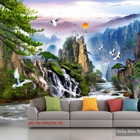 Giấy dán tường phòng khách FT076