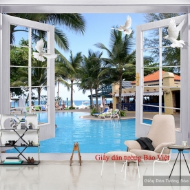 Giấy dán tường phòng khách S122