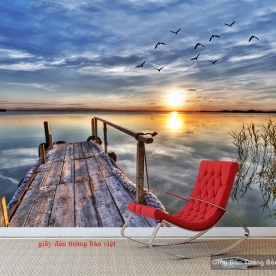 Giấy dán tường phòng khách S147