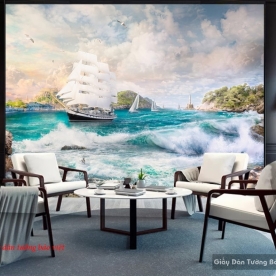 Giấy dán tường phòng khách d201