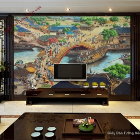 Giấy dán tường phòng khách đẹp K14219260