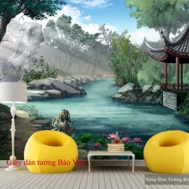 Giấy dán tường phòng khách đẹp Tr153