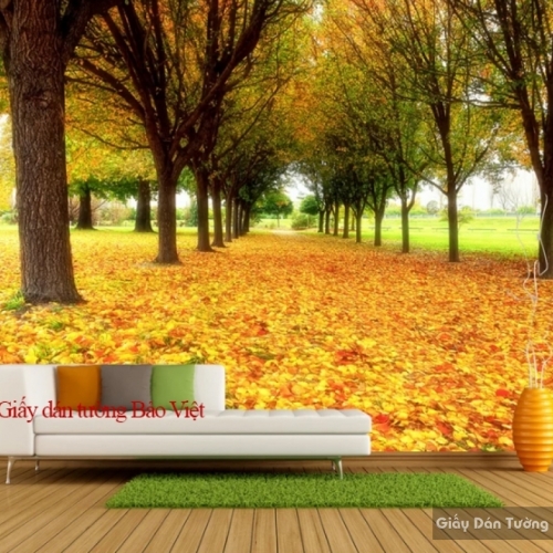Giấy dán tường phòng khách mùa thu Tr145
