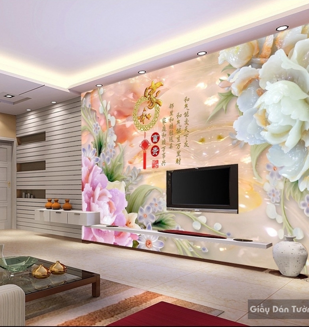 giấy dán tường phòng khách 9