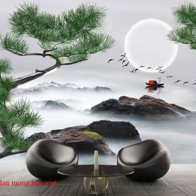 Giấy dán tường phòng khách ft106