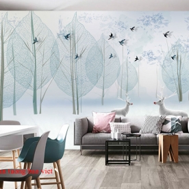 Giấy dán tường phòng khách me039