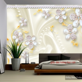 Giấy dán tường giả ngọc cho phòng ngủ FL073