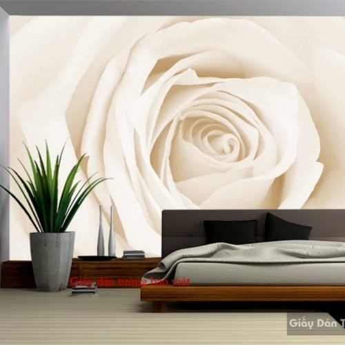 Giấy dán tường hoa 3D phòng ngủ H137