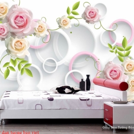 Giấy dán tường phòng ngủ 3d d235