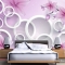 Giấy dán tường phòng ngủ màu hồng 3d 115