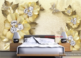 Giấy dán tường phòng ngủ màu vàng K16237912