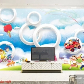 Giấy dán tường phòng trẻ em 3d v002