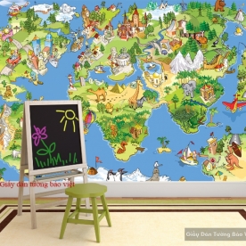 Giấy dán tường phòng trẻ em kid100