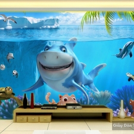 Giấy giấy dán tường phòng trẻ em 3D kid015