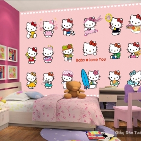 Giấy giấy dán tường phòng trẻ em 3D kid034