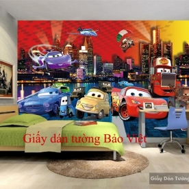 giấy dán tường trẻ em Kid097 hình xe