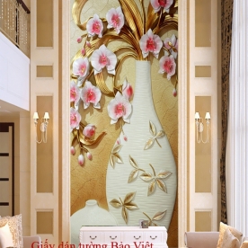 Dán kính hình bình hoa K061