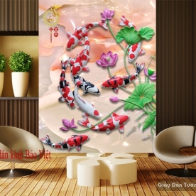 Đặt in decal dán kính 3D phong thủy FT040