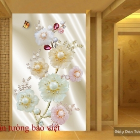 Decal dán kính giả ngọc FL074