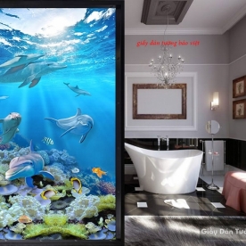 Tranh dán kính đại dương k153