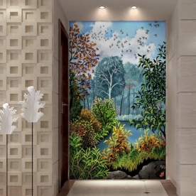 Tranh dán kính đẹp v084