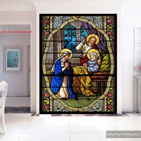 Tranh dán kính hình công giáo k140