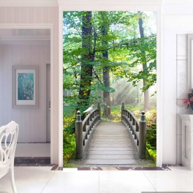 Tranh dán kính lối đi K218