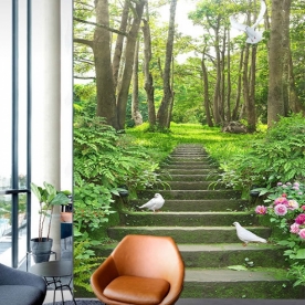 Tranh dán kính phong cảnh k138