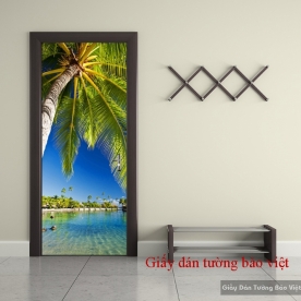 Decal dán cửa cảnh biển K095