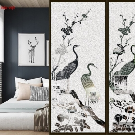 Decal dán kính mờ nghệ thuật phong thủy art021