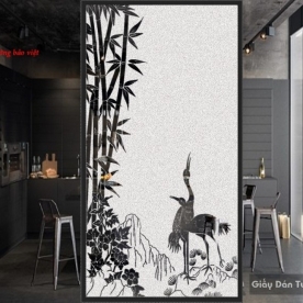 Decal dán kính mờ nghệ thuật art006