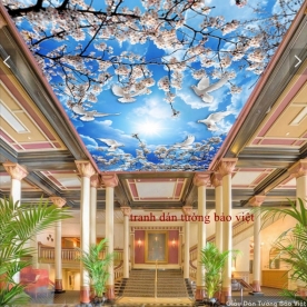 Tranh dán trần nhà 3D C042