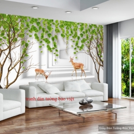 Tranh dán tường 3D-034