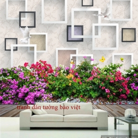 Tranh dán tường 3D đẹp H091