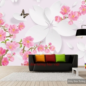 Tranh dán tường 3D đẹp K16480048