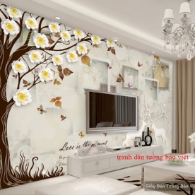 Tranh dán tường 3D đẹp K16597228