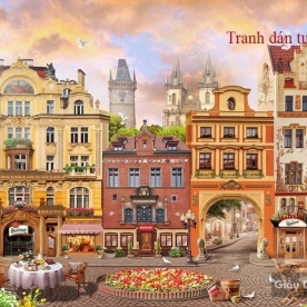 Tranh dán tường cho quán cafe K16618803