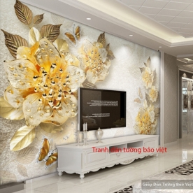 Tranh dán tường giả ngọc 3D K16154684
